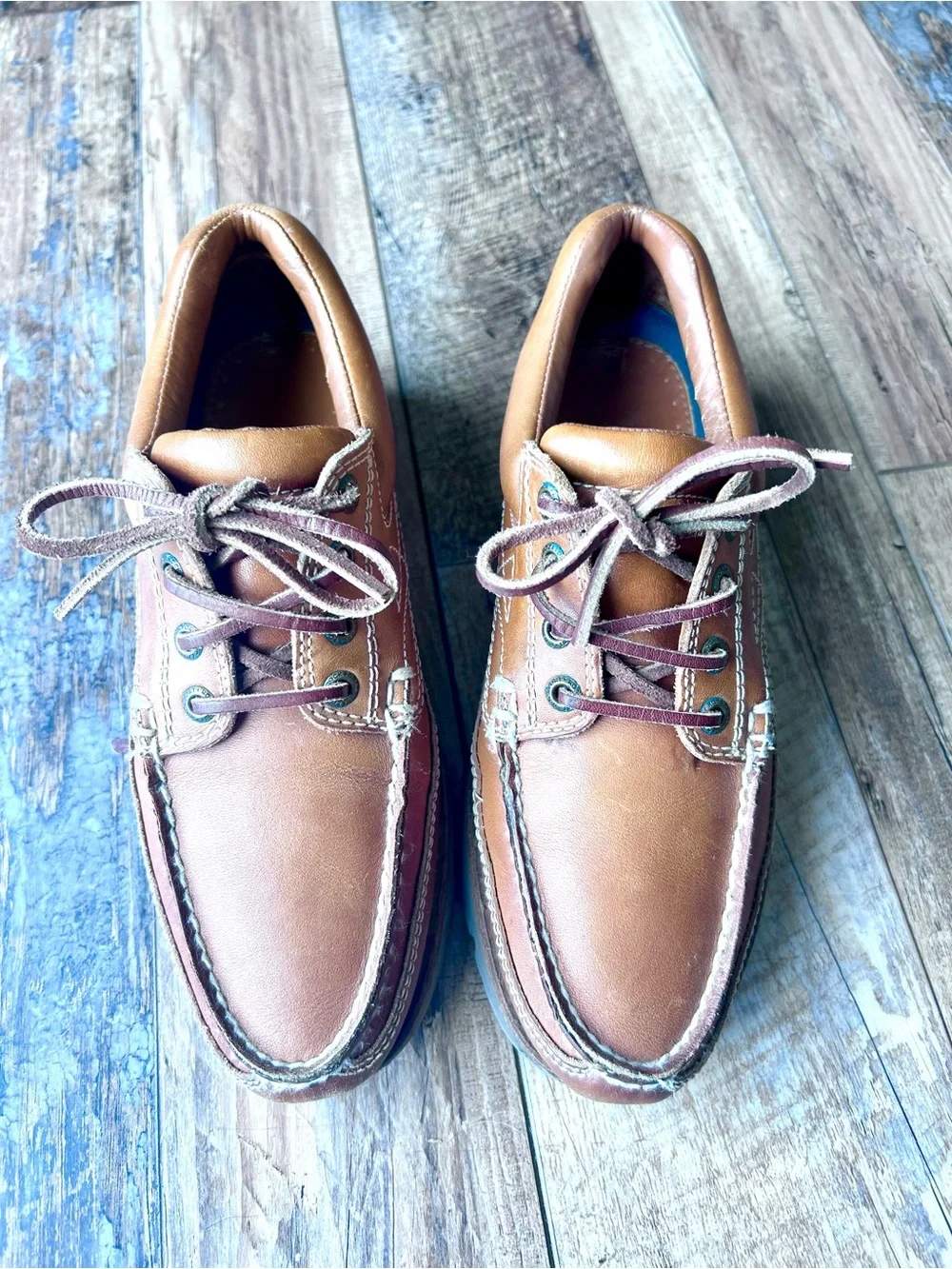 Rockport M3042 Vintage Leather Boat Shoes Men's 7 M / Fits Women's 8.5